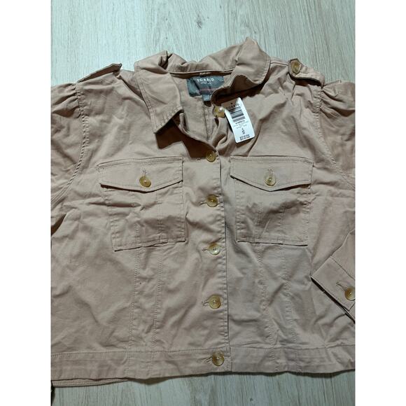 New Womens Torrid Size 4 Lightweight Twill‎ Army Trucker Jacket - Picture 7 of 8